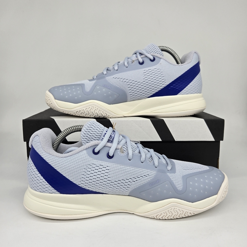 New adidas Pickleball Halo Blue Silver Metallic Women's Shoes Size 7.5 - Picture 6 of 8